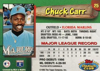 1993 Florida Marlins #762 Donruss Chuck Carr 