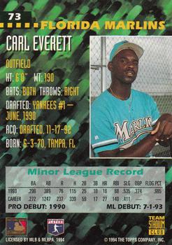 1994 Stadium Club Team #73 Carl Everett Back