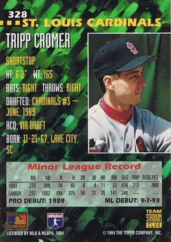 1994 Stadium Club Team #328 Tripp Cromer Back