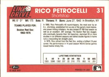 1991 Line Drive #31 Rico Petrocelli Back