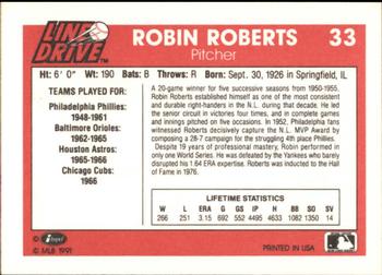 1991 Line Drive #33 Robin Roberts Back
