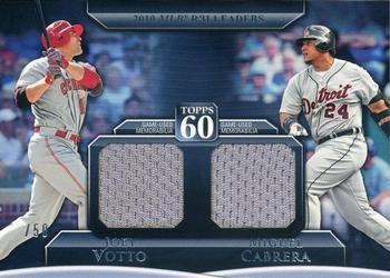 2011 Topps - Topps 60 Dual Relics #T60DR-2 Joey Votto / Miguel Cabrera Front