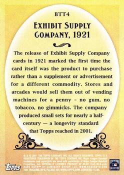 2011 Topps - Before There Was Topps #BTT4 Exhibit Supply Company 1921 Back