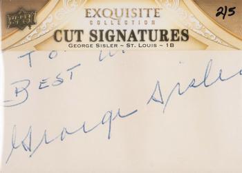 2011 SP Legendary Cuts - Exquisite Cut Signatures #E41 George Sisler Front