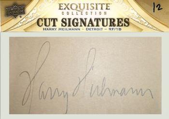 2011 SP Legendary Cuts - Exquisite Cut Signatures #E47 Harry Heilmann Front