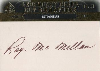 2011 SP Legendary Cuts - Legendary Black Cut Signatures #CIN-RM Roy McMillan Front