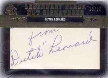 2011 SP Legendary Cuts - Legendary Black Cut Signatures #WAS-DL Dutch Leonard Front