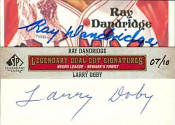 2011 SP Legendary Cuts - Legendary Dual Cut Signatures #NLG-DD Ray Dandridge / Larry Doby Front