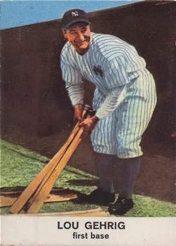 1961 Golden Press Hall of Fame Baseball Stars #16 Lou Gehrig Front