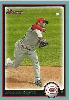 2010 Bowman - Blue #58 Johnny Cueto Front