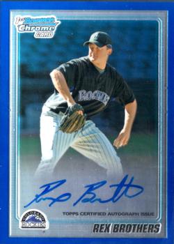 2010 Bowman - Chrome Prospects Blue Refractors #BCP92b Rex Brothers Front