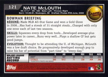 2010 Bowman - Gold #121 Nate McLouth Back