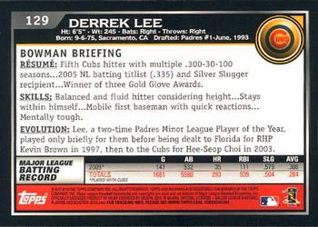 2010 Bowman - Gold #129 Derrek Lee Back
