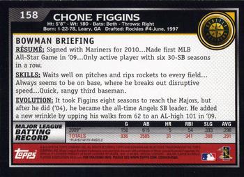 2010 Bowman - Gold #158 Chone Figgins Back