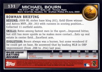 2010 Bowman - Gold #131 Michael Bourn Back