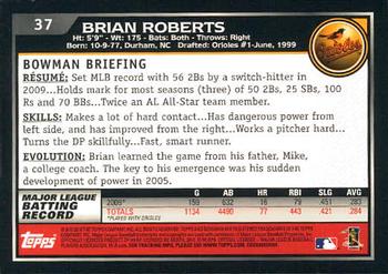 2010 Bowman - Gold #37 Brian Roberts Back