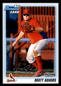 2010 Bowman Chrome - Prospects Black #BP14 Matt Adams Front