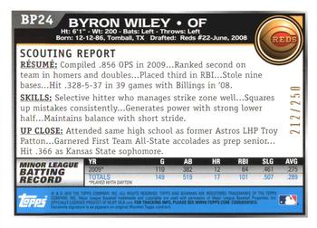 2010 Bowman - Prospects Orange #BP24 Byron Wiley Back