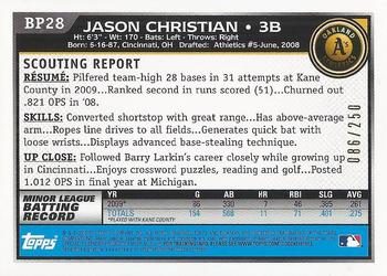 2010 Bowman - Prospects Orange #BP28 Jason Christian Back