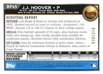 2010 Bowman - Prospects Orange #BP45 J.J. Hoover Back