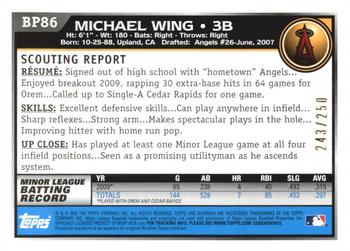 2010 Bowman - Prospects Orange #BP86 Michael Wing Back