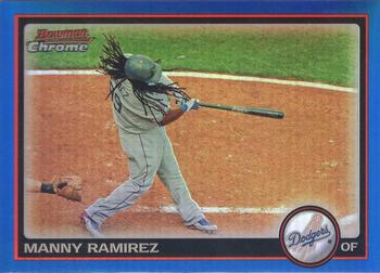 2010 Bowman Chrome - Blue Refractors #135 Manny Ramirez Front