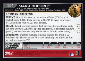 2010 Bowman Chrome - Gold Refractors #154 Mark Buehrle Back