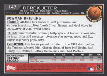 2010 Bowman Chrome - Refractors #147 Derek Jeter Back