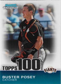 2010 Bowman Chrome - Topps 100 Prospects #TPC20 Buster Posey Front