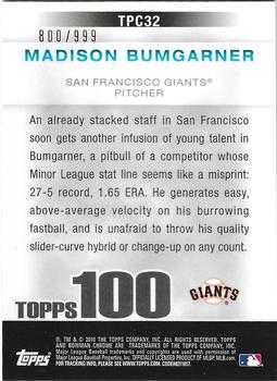 2010 Bowman Chrome - Topps 100 Prospects #TPC32 Madison Bumgarner Back