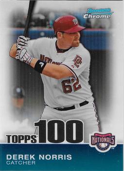 2010 Bowman Chrome - Topps 100 Prospects #TPC35 Derek Norris Front