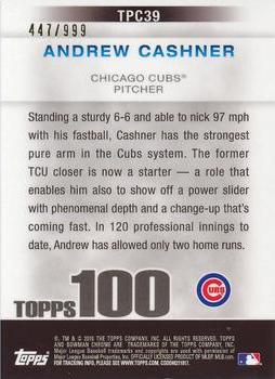 2010 Bowman Chrome - Topps 100 Prospects #TPC39 Andrew Cashner Back