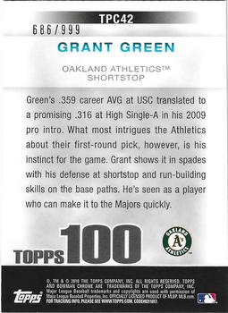 2010 Bowman Chrome - Topps 100 Prospects #TPC42 Grant Green Back