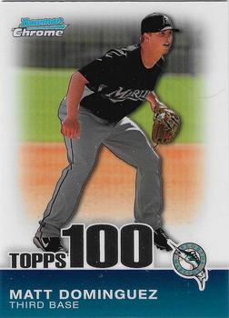 2010 Bowman Chrome - Topps 100 Prospects #TPC57 Matt Dominguez Front