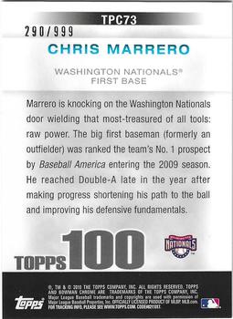 2010 Bowman Chrome - Topps 100 Prospects #TPC73 Chris Marrero Back