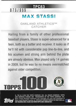 2010 Bowman Chrome - Topps 100 Prospects #TPC83 Max Stassi Back