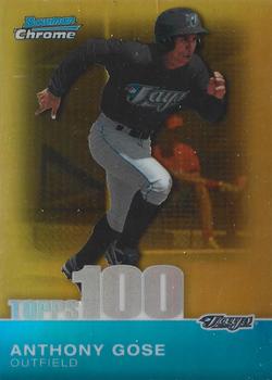 2010 Bowman Chrome - Topps 100 Prospects Gold Refractors #TPC90 Anthony Gose Front