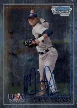 2010 Bowman Chrome - USA Baseball Buyback Autographs #USA18-BC10 Manny Machado Front