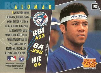 1995 Sportflix #128 Roberto Alomar Back
