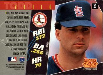 1995 Sportflix #23 Todd Zeile Back