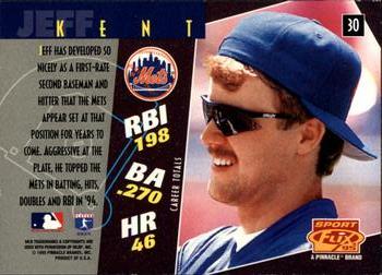 1995 Sportflix #30 Jeff Kent Back