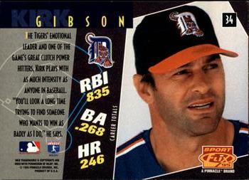 1995 Sportflix #34 Kirk Gibson Back