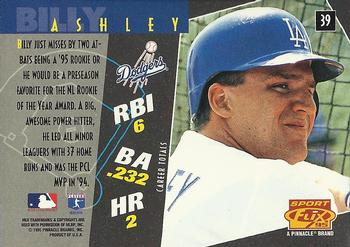 1995 Sportflix #39 Billy Ashley Back