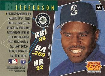 1995 Sportflix #44 Reggie Jefferson Back