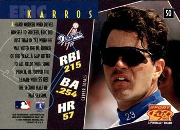 1995 Sportflix #50 Eric Karros Back