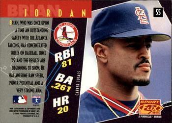 1995 Sportflix #55 Brian Jordan Back