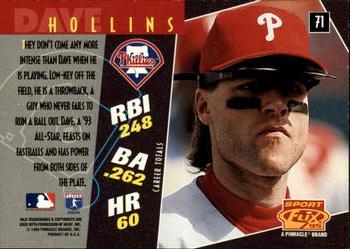 1995 Sportflix #71 Dave Hollins Back