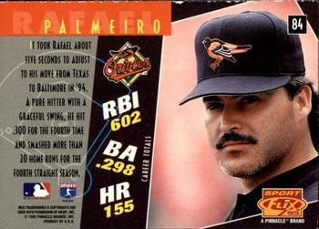 1995 Sportflix #84 Rafael Palmeiro Back