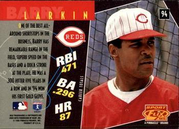 1995 Sportflix #94 Barry Larkin Back