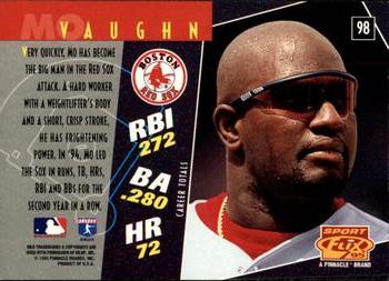 1995 Sportflix #98 Mo Vaughn Back